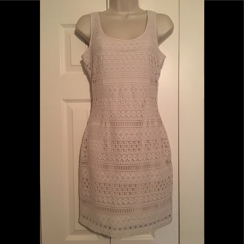 GUESS Beige Cream Crochet Lace Dress Size 2